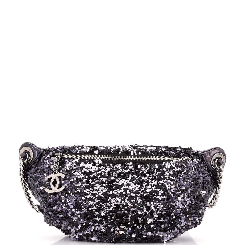 Chanel Cc Charm Zip Waist Bag Sequins #205455C29B